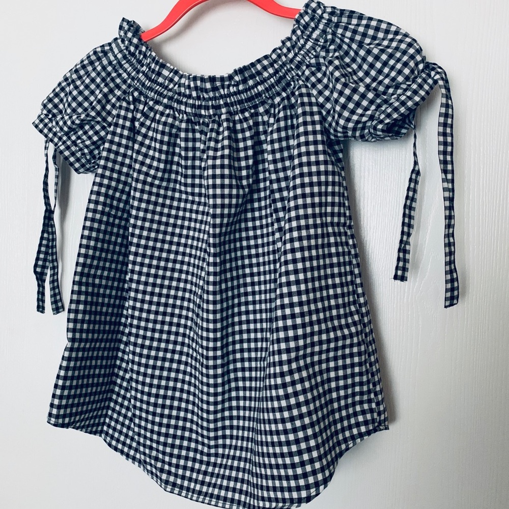 H&M Gingham Off-the-Shoulder Top